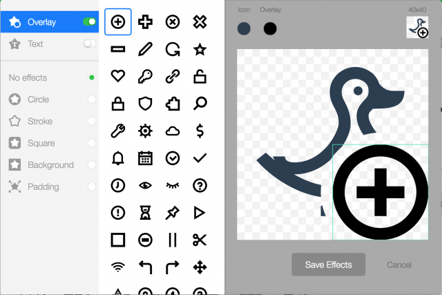 Icons8のアイコン編集画面
