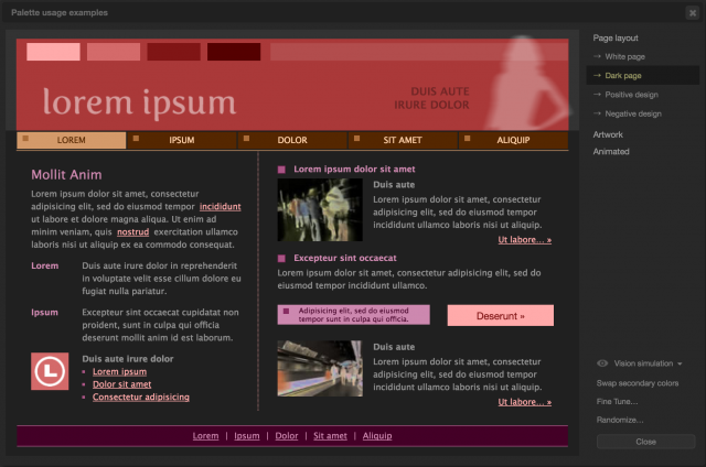 Paletton.comのプレビュー