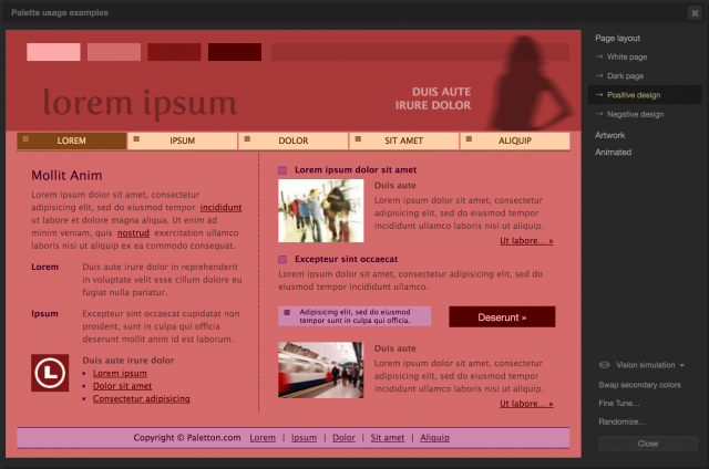Paletton.comのプレビュー
