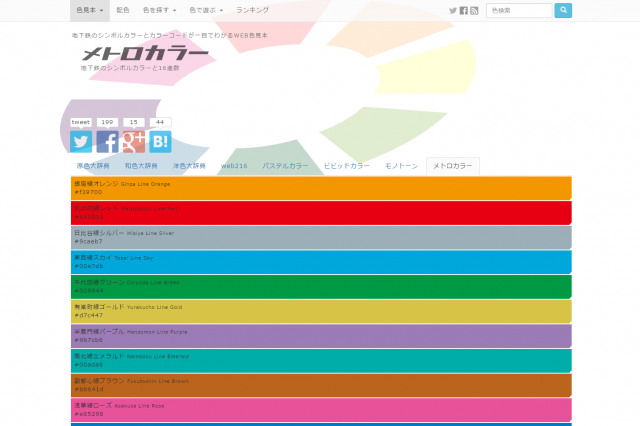 メトロカラーのページ