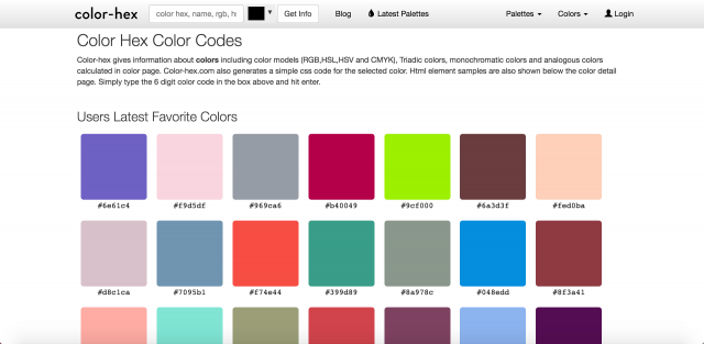 color-hexのトップページ
